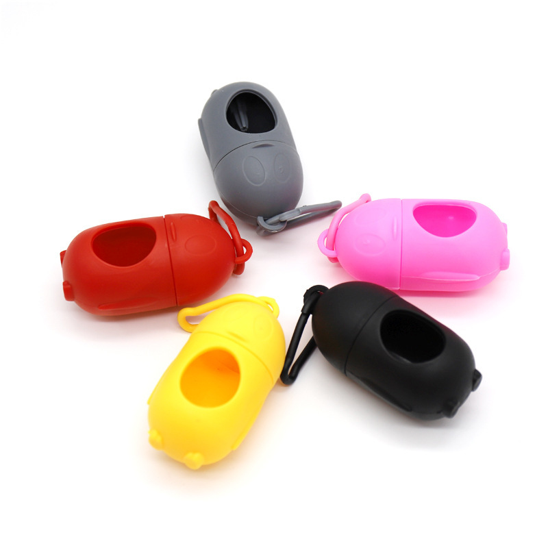 宠物垃圾袋分配器便携椭圆狗狗便便清洁袋收纳盒宠物用品推车挂盒