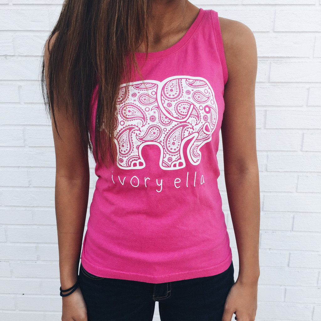 Plus Size Womens Sleeveless T Shirt Cute Cartoon Elephant Print Casual Summer Top Wholesale Available