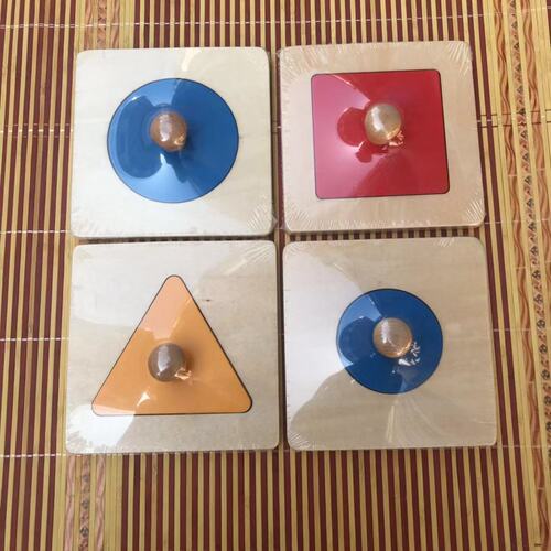 Montessori teaching aids geometric figure panel intellectual puzzle puzzle round shape matching cognitive early education children's toys