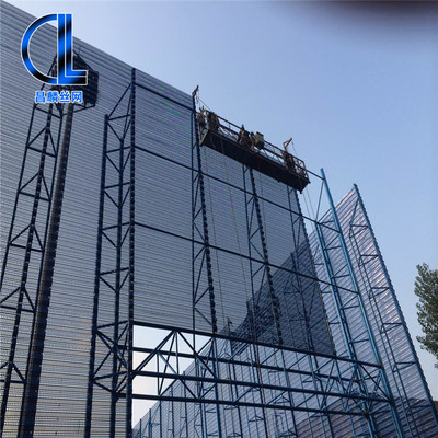 金属防风抑尘网 镀锌防护挡风抑尘墙 不锈钢圆孔抑尘网工厂现货