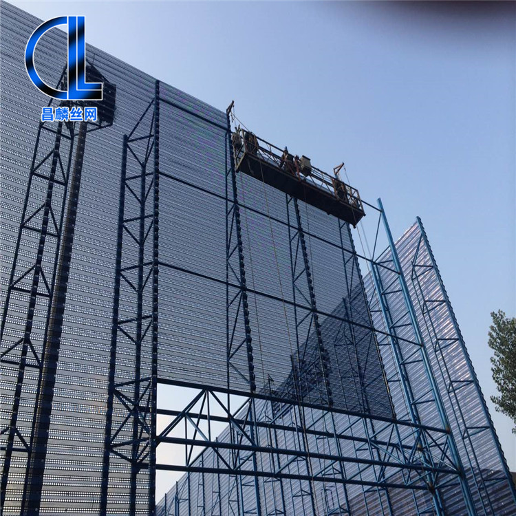 金属防风抑尘网 镀锌防护挡风抑尘墙 不锈钢圆孔抑尘网工厂现货