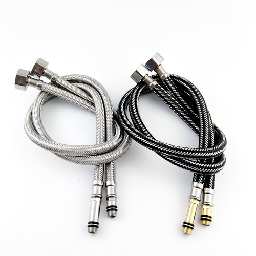 304 stainless steel wire single-head braided tube kitchen sink countertop hot and cold faucet water inlet hose pointed tube