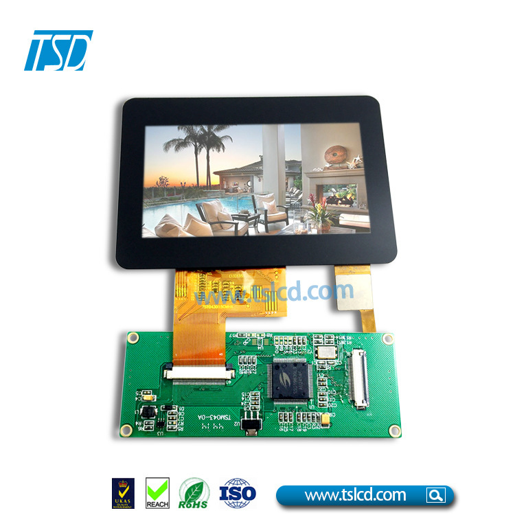 4.3inch MCU Interface with SSD1963 Board Chimei Highlight Glass with Capacitive Touch Screen LCD