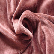 现货供应 32支纱棉天鹅绒 素色全棉超柔绒布保暖布料 睡衣针织面