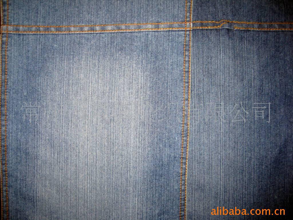 【厂家直销】SY-375款经竹节棉涤无弹牛仔布，水洗牛仔布厂家直销