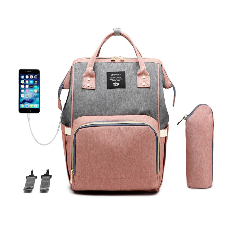 Mummy Bag Usb Rechargeable Backpack Mother Bag Mother And Baby Bag Multi-functional Large-capacity Outing Bag Backpack