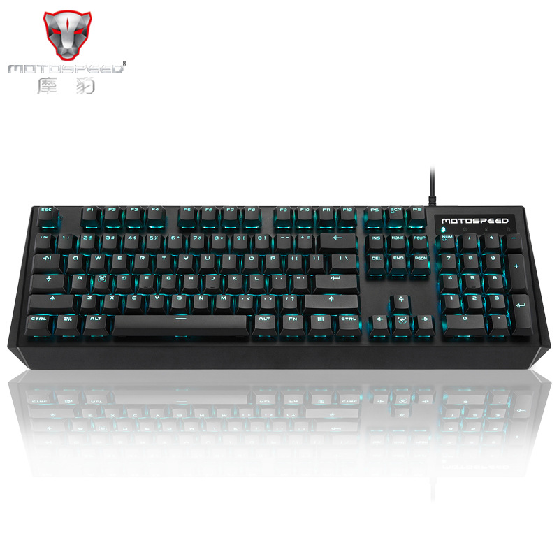 摩豹K95游戏机械键盘青轴黑红茶吃鸡lol台式电脑笔记本有线宏编