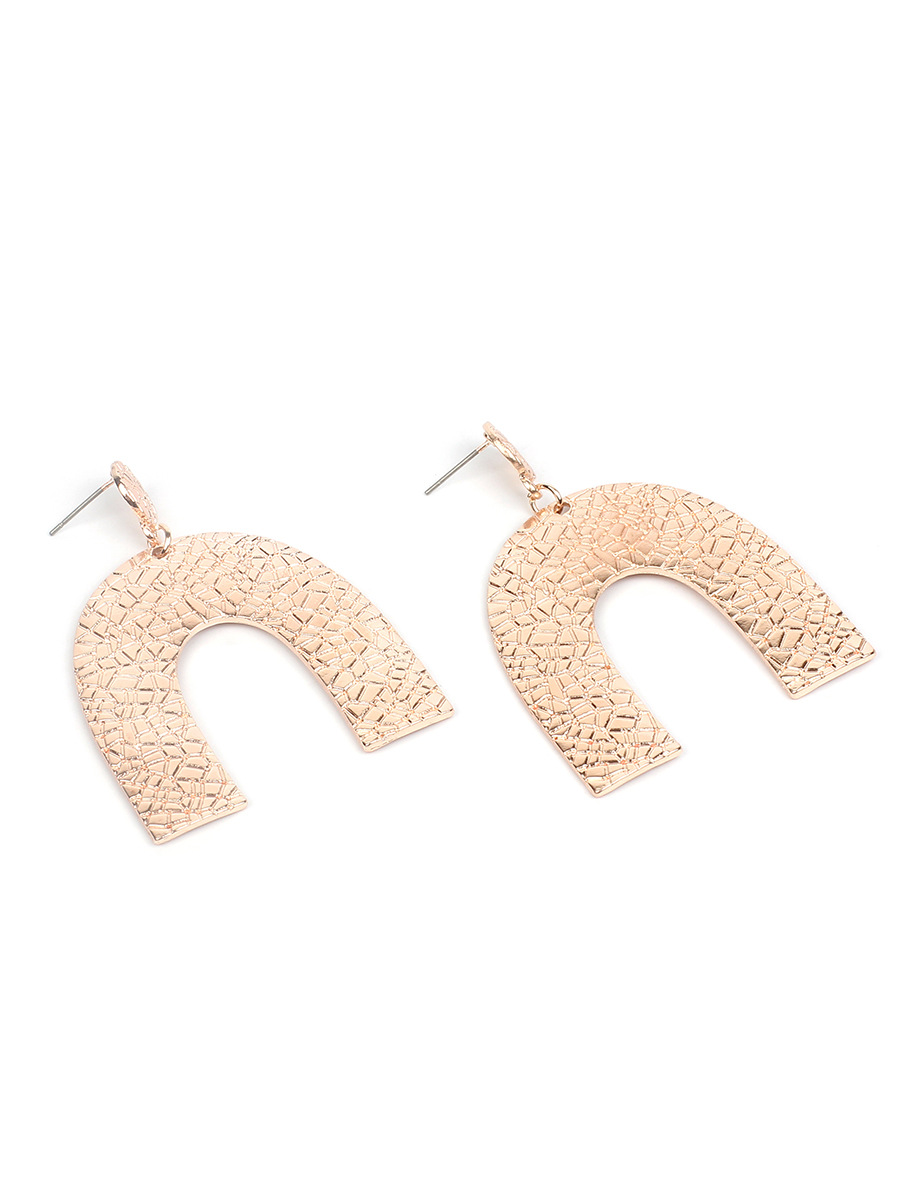 Korean Fashion New Geometric U-shaped Big Long Earrings display picture 6