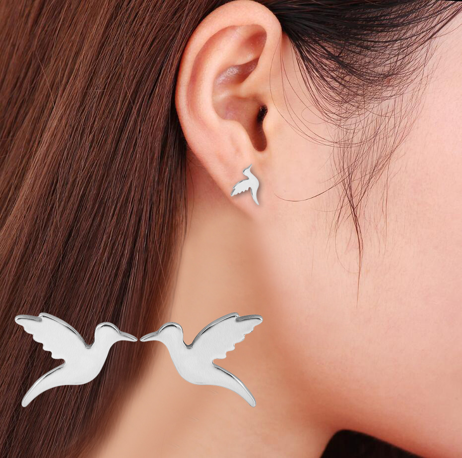 Wholesale Jewelry 1 Pair Fashion Flying Bird Alloy Ear Studs display picture 10