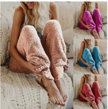 2020速卖通wish亚马逊冬季家具服爆款热卖法兰绒女装裤子大量现货