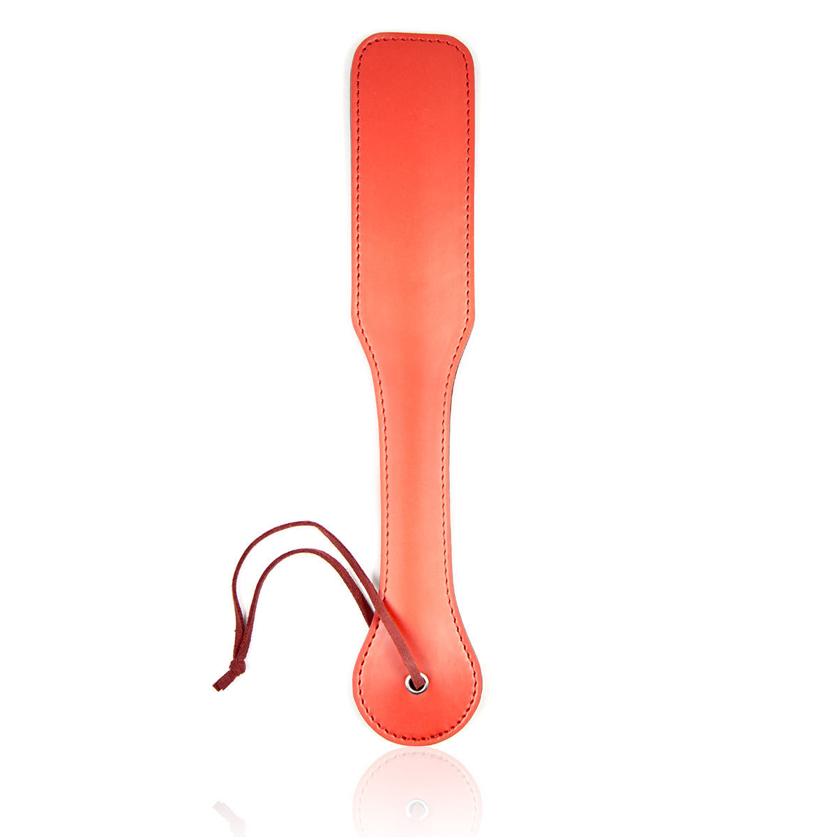 Tienda de fábrica al por mayor juguetes sexuales raqueta de mano de cuero herramienta SP raqueta de cuero raqueta de tope rojo y negro color a juego látigo raqueta