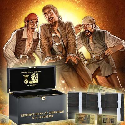 外贸整套津巴布韦金箔收藏钱币礼品 1200张+收纳木盒 定制批发|ru