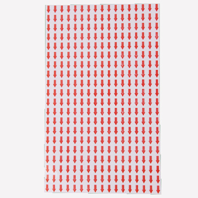 厂家直销 不干胶标签 标签纸 红箭头 10*8mm 70张/包 标签贴|ms