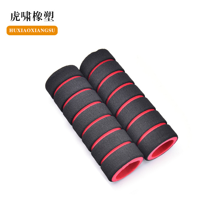 批发骑行海绵把套 防震吸汗彩色自行车把套 橡塑拐杖登山杖手把套