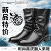 Martens, trend high boots pointy toe for leather shoes, footwear, Korean style