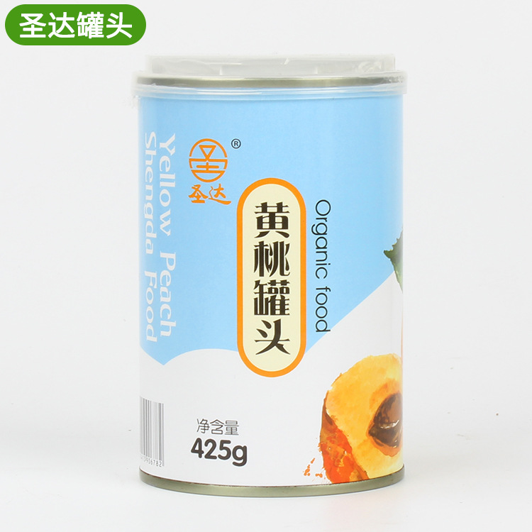 厂家直销水果罐头425g*8罐脆甜黄桃罐头礼盒装即食水果罐头