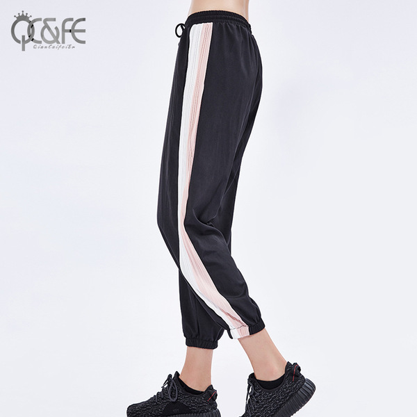 New Colour-Coloured and Crumpled Sports Pants for Women with Loose Breath Leisure Slim Yoga