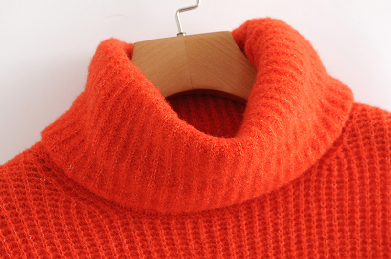 Turtleneck Loose Solid Color Sweater NSAM29902