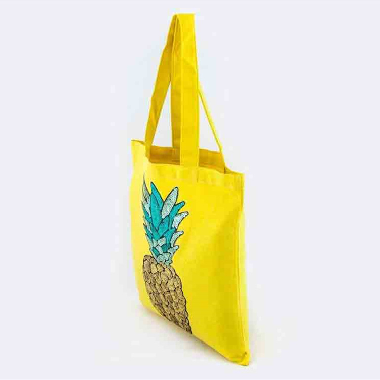 菠萝帆布手提包广告赠品礼品购物袋帆布袋简约耐用防污可定制LOGO