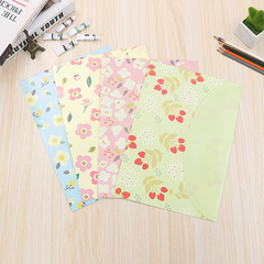 Korean version of students' cute A4 test paper storage bag, cartoon snap-type plastic information file bag, primary school tutoring bag