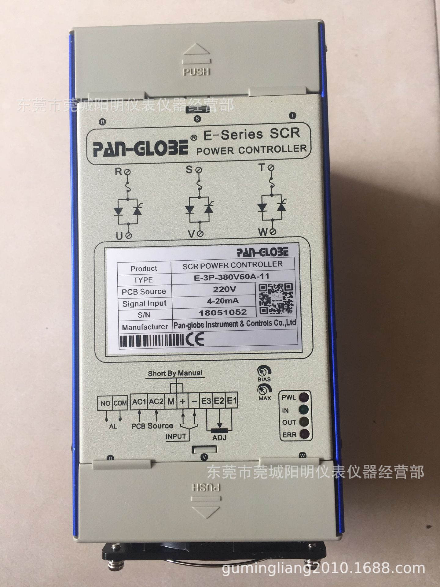 原装台湾泛达(PAN-GLOBE) E-3P-380V60A-11 可控硅功率调节器