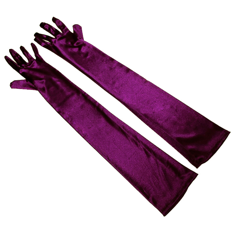 Women's Simple Style Solid Color Satin Gloves 1 Pair display picture 21