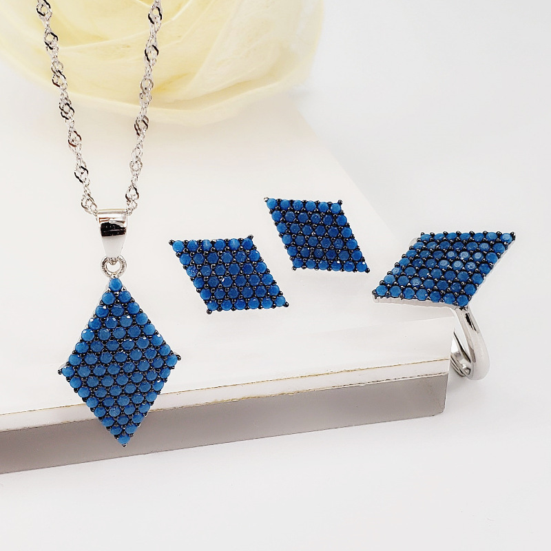 新款欧美跨境S925纯银戒指女土时尚cy耳其饰品套装厂家批发