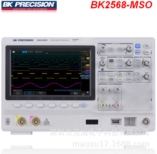 百科BK Precision【2568-MSO】混合信号示波器2通道300MHz 2GSa/s