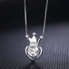 Platinum necklace, fashionable pendant, accessory, jewelry, simple and elegant design, Korean style