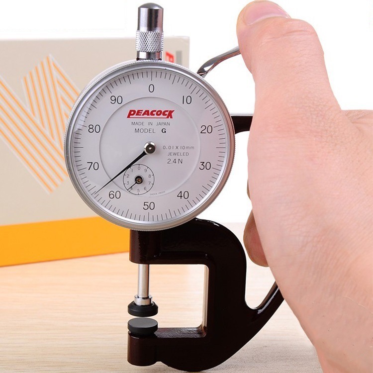 PEACOCK孔雀G型测厚仪 厚薄表G-2.4N G-1.8N厚度计0-10mm