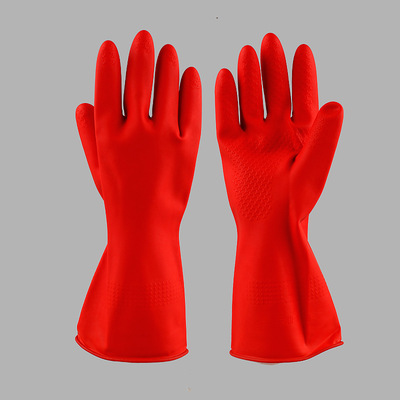 宽口家务清洁手套牛筋工业手套加厚橡胶耐用防水家用防护手套批发|ms