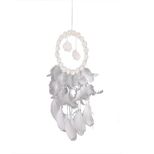 ins factory direct sales creative feather crafts dream catcher cloud aerial pendant flower and cloud dream catcher wind chime