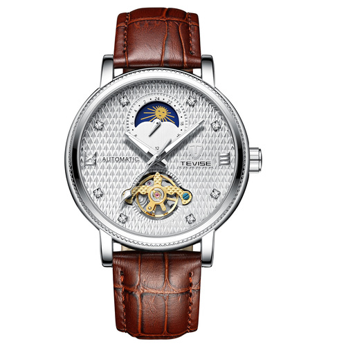 Swiss TEVISE mechanical watch automatic movement genuine leather luminous men's mechanical watch