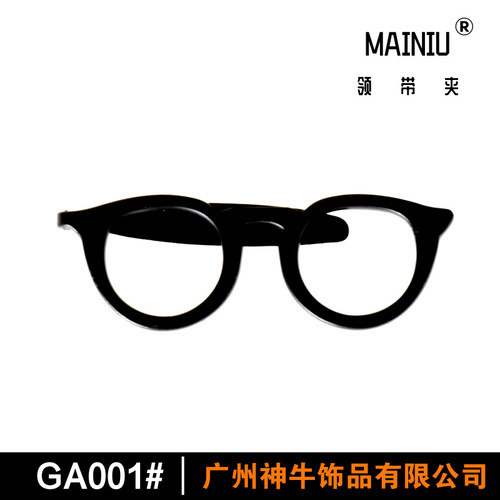 GA001 AliExpress platform model European and American new fashion casual sunglasses glasses tie clip 4 colors optional