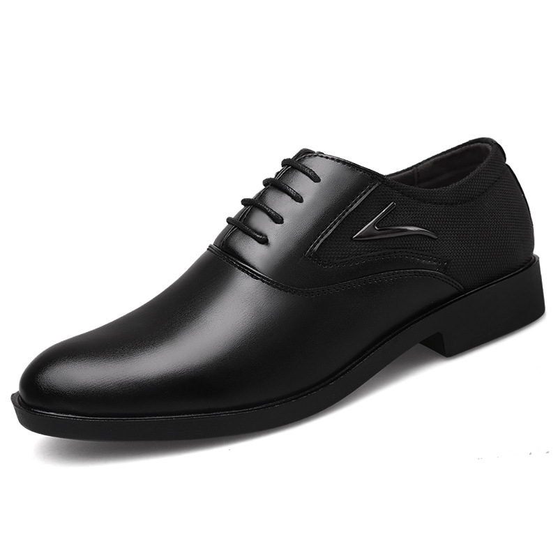 New Large Casual Leather Versatile Business Dress Men's Cover Wedding Shoes_vogvips.com