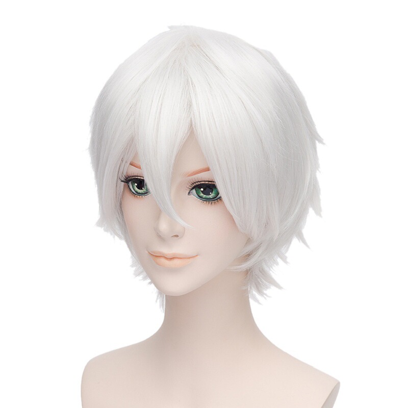 Japanese anime fake hair cosplay wig Silver Soul gintama Sakata silver when the pure white face turned up
