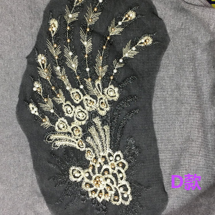 Demi-season dark three dimensional metal sweater