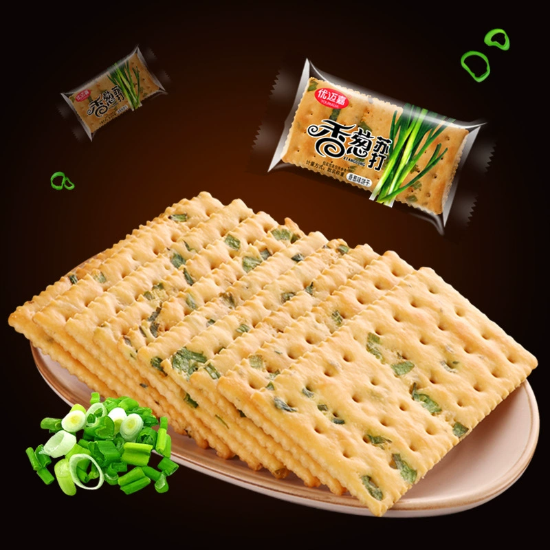 Snack Xiangcong Onion Soda Biscuits, savory scallion crackers, multiple packaging 250–2000 g