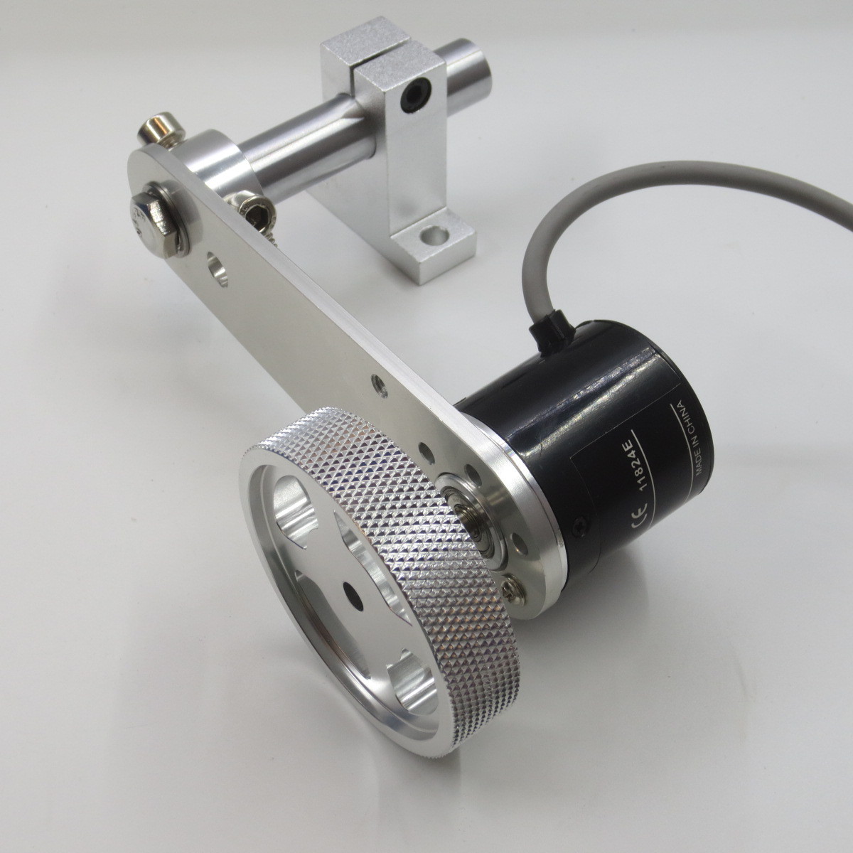 生产厂家计米器 滚轮式光电旋转编码器安装支架计米轮弹簧固定架|ms