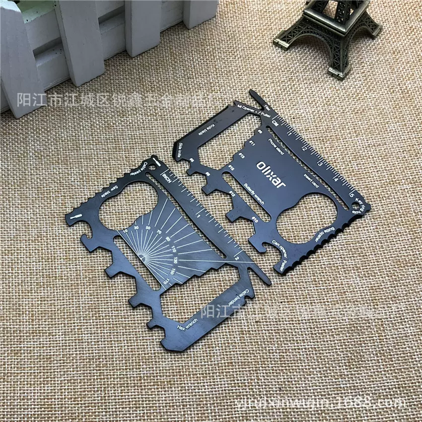 厂家直供多功能开瓶器户外野营工具卡军刀卡不锈钢便携卡片刀批发