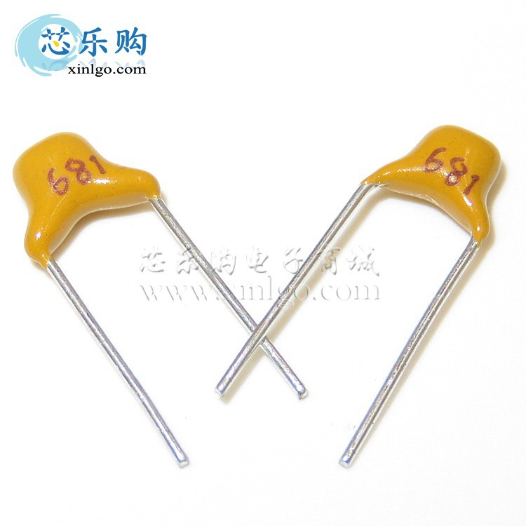 独石电容 681J 680PF 50V 插件 间距5.08MM 瓷片电容 零售