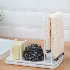 Kitchen draining rack storage shelf, dish cloth and sponge drying stand, utensil storage basket, towel and cloth hanging rack