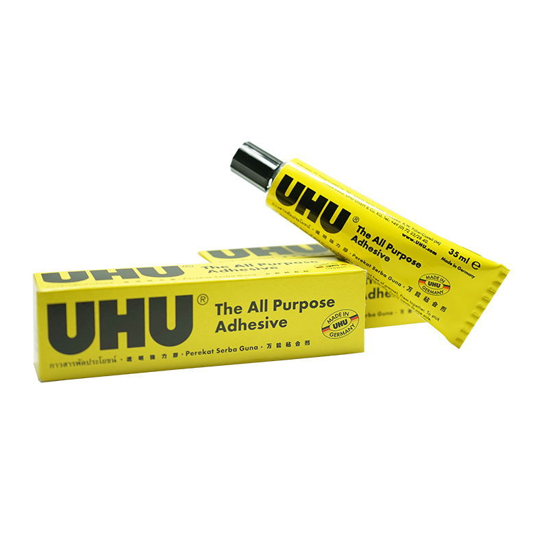 德国UHU强力透明胶水35ml金属木材塑料慢干型万能胶粘鞋胶35ml