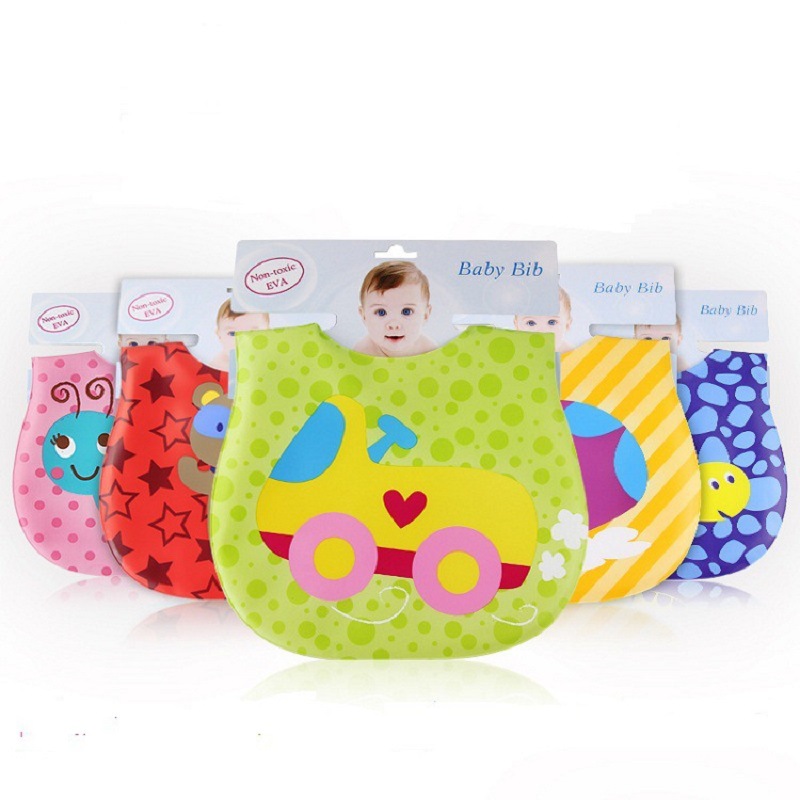 柔软海绵儿童立体防水大号免洗吃饭兜EVA围嘴宝宝夹棉围兜