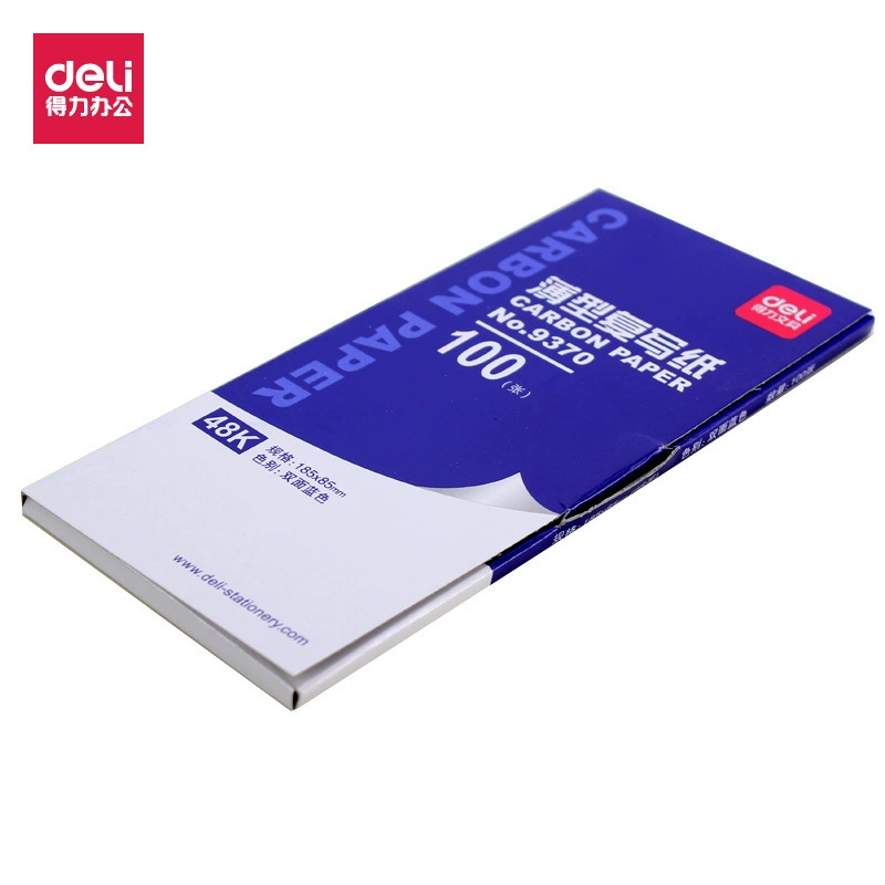 Дели 9370 Рафинирующая бумага 18.5*8.5 см синяя Re- Writing Paper 48 страсть синей бумаги 100 лист/коробка