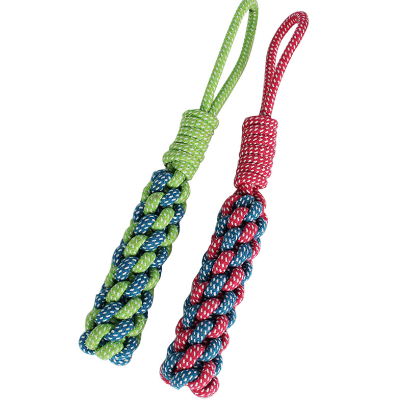 厂家宠物玩具 棉绳磨牙编织手提玉米棒玩具狗狗棉绳结玩具批发