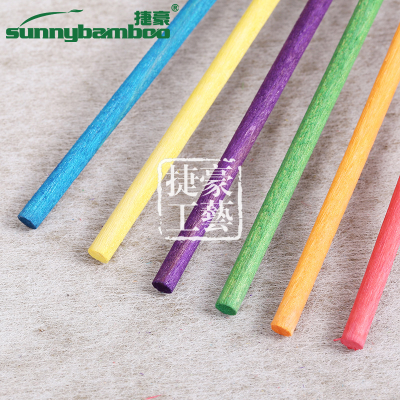 捷豪工艺原木木棒指甲美容签推平棒贴纸推平器彩色实木美甲清洁棒详情图5