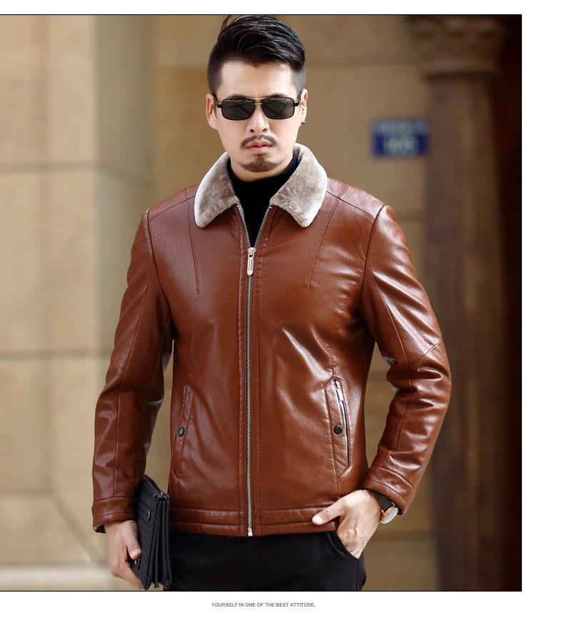 Stylish Leather Jacket Close-Up