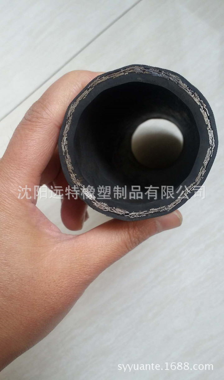 38mm 51mm高压风管，一层两层钢丝编织高压橡胶风管黑色胶皮管