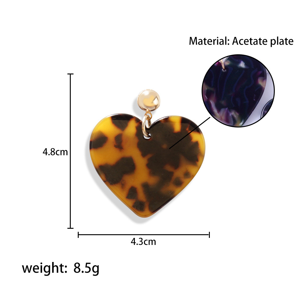 Fashion Heart-shaped Acrylic Earrings display picture 12